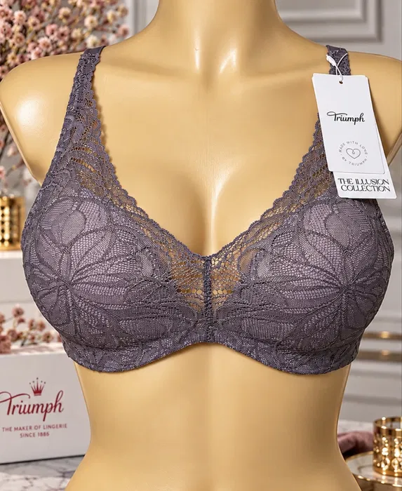 Triumph Body Make-Up Illusion Lace WP 75B Pigeon Grey - przód