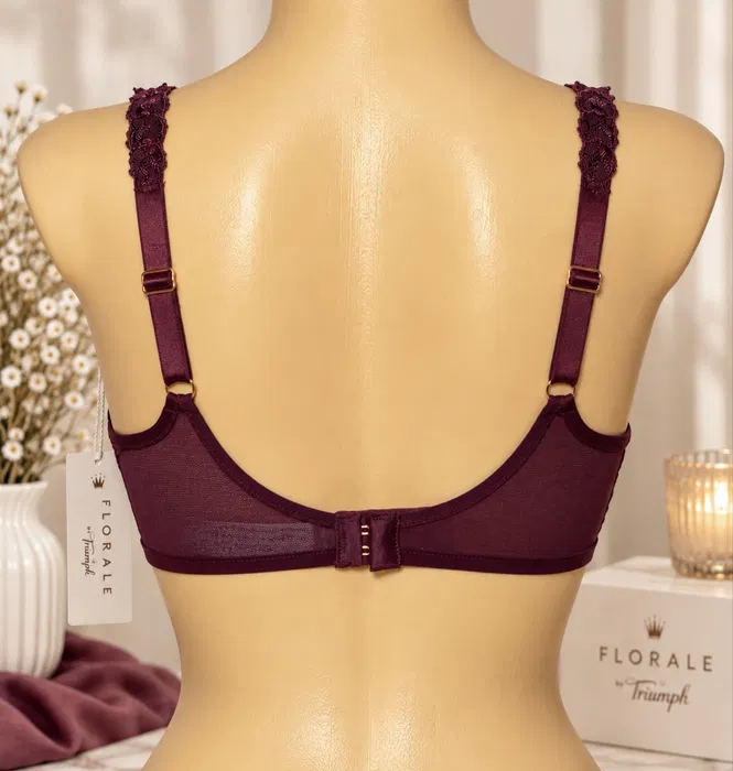 Triumph Freesia Florale W 75D Deep Burgundy - tył