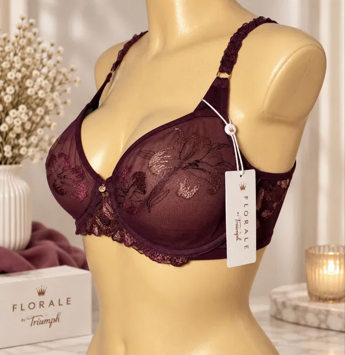 Triumph Freesia Florale W 75D Deep Burgundy - bok