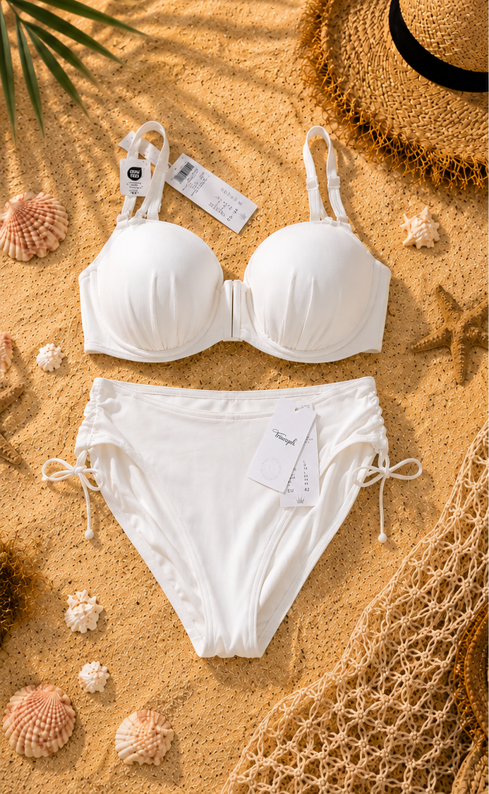 Kremowy strój kąpielowy Triumph Summer Glow 42E i 42 - przód